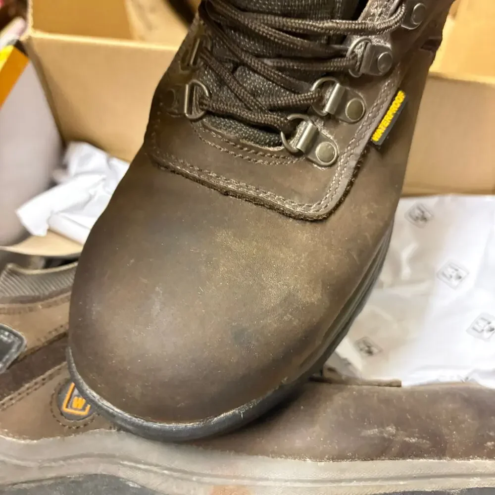 Workmaster Mens Colorado Steel Toe Work Boots 9.5 Brown Leather Waterproof